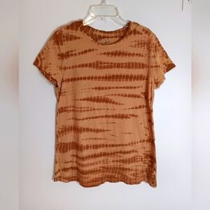 Athleta Womens Organic Daily Tie Dye Crew Neck T-Shirt Top Medium